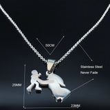 Mom Daughter Stainless Steel Chain Necklace