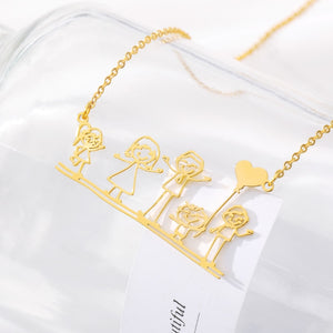 Customized Children's Drawing Necklace