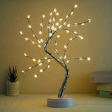 LED Tabletop Bonsai Tree Light Touch Switch DIY Artificial Light Tree Lamp Decoration Festival Holiday Battery/USB Operated D30