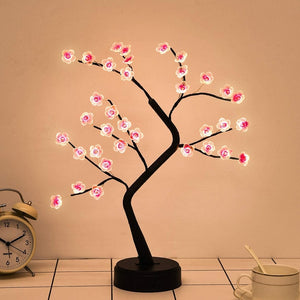 LED Tabletop Bonsai Tree Light Touch Switch DIY Artificial Light Tree Lamp Decoration Festival Holiday Battery/USB Operated D30