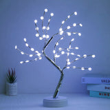 LED Tabletop Bonsai Tree Light Touch Switch DIY Artificial Light Tree Lamp Decoration Festival Holiday Battery/USB Operated D30