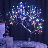 LED Tabletop Bonsai Tree Light Touch Switch DIY Artificial Light Tree Lamp Decoration Festival Holiday Battery/USB Operated D30