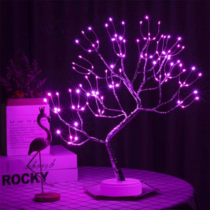 LED Tabletop Bonsai Tree Light Touch Switch DIY Artificial Light Tree Lamp Decoration Festival Holiday Battery/USB Operated D30