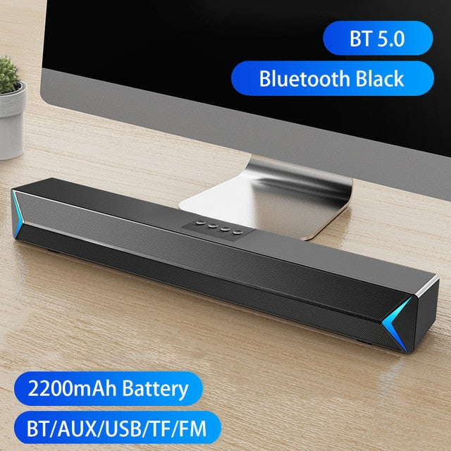 TV Sound Bar AUX USB Wired and Wireless Bluetooth Home Theater