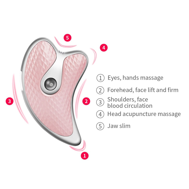 Guasha Scraping Facial Massager LED Light