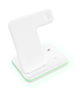 15W Qi Fast Charger 3 in 1 Wireless Charger Stand for Iphone 12 11 X XS  iWatch 1 2 3 4 Charging Dock Station for TWS earbuds