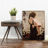 Mother And Child by Gustav Klimt Canvas Painting