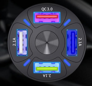 4 Ports Fast USB Car Charger