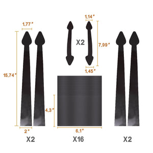 Decorative Garage Door Hinge and Handle Set (6-Piece)