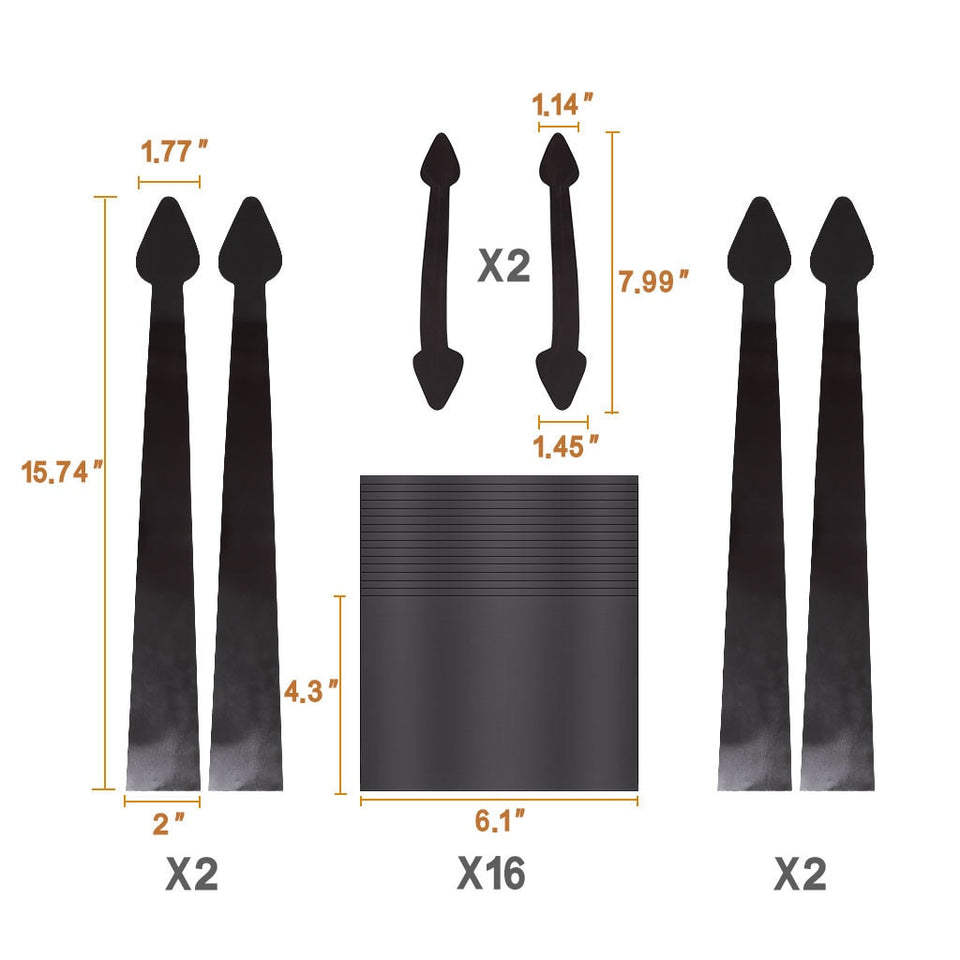Decorative Garage Door Hinge and Handle Set (6-Piece)