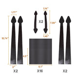 Decorative Garage Door Hinge and Handle Set (6-Piece)