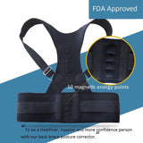 Magnetic therapy posture corrector brace