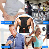 Magnetic therapy posture corrector brace