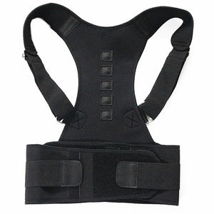 Magnetic therapy posture corrector brace