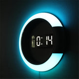 Digital Wall Clock With Temperature Display