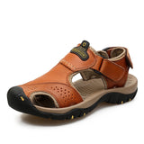 Genuine Leather Men Shoes - Summer New Large Size Men's Sandals