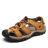 Genuine Leather Men Shoes - Summer New Large Size Men's Sandals