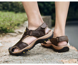 Genuine Leather Men Shoes - Summer New Large Size Men's Sandals