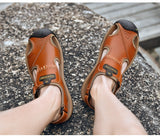 Genuine Leather Men Shoes - Summer New Large Size Men's Sandals