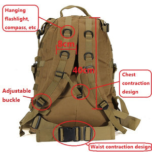 Outdoor Tactical Backpack - Hiking Bag