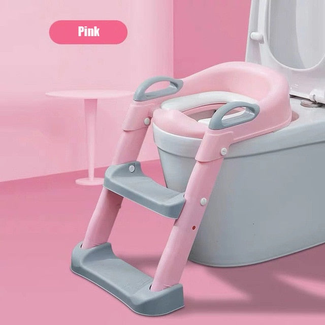 Folding Baby Potty Training Seat with Adjustable Ladder