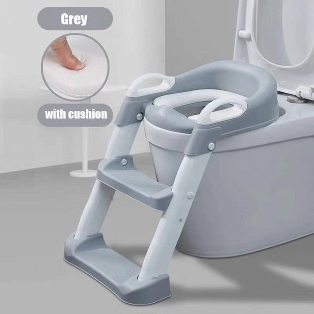 Folding Baby Potty Training Seat with Adjustable Ladder