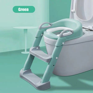 Folding Baby Potty Training Seat with Adjustable Ladder