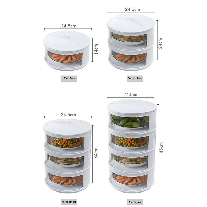 Stackable Food Dome - Multi-Layer Transparent Stackable Food Insulation Cover