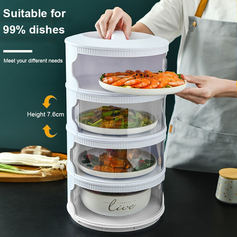 Stackable Food Dome - Multi-Layer Transparent Stackable Food Insulation Cover