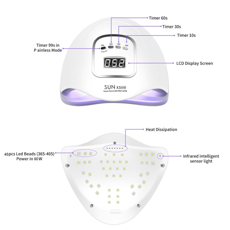 90/72/36W LED Lamp Nail Dryer