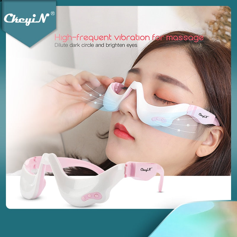 Electric Eye Massager EMS Vibration Eye Care Massage Tool 3D Eyewear Hot Compress Therapy Relief Eye Fatigue Relaxation