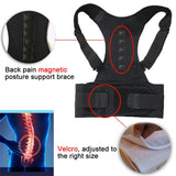 Magnetic therapy posture corrector brace