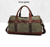 WaterProof Waxed Canvas Leather Men Travel Bag