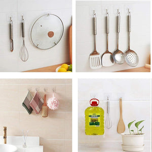 20Pcs Strong Transparent Self Adhesive Wall Hooks