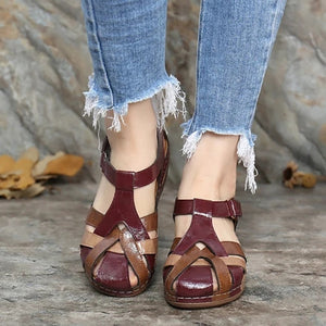 Retro Round Toe Sandals