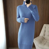 Turtleneck Long Sleeve Knitted Dress