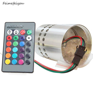 LED Aluminum Spiral Hole Wall Lamp with Remote Control